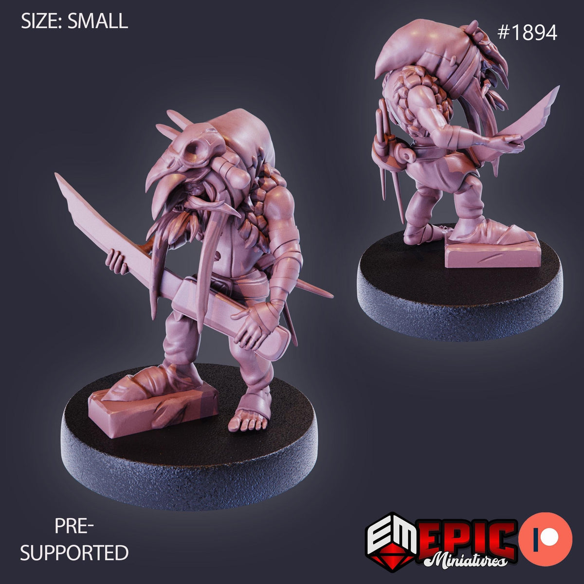 Goblin Redcap Option #1894 front DND miniature Extra Monster Pack 16k resin