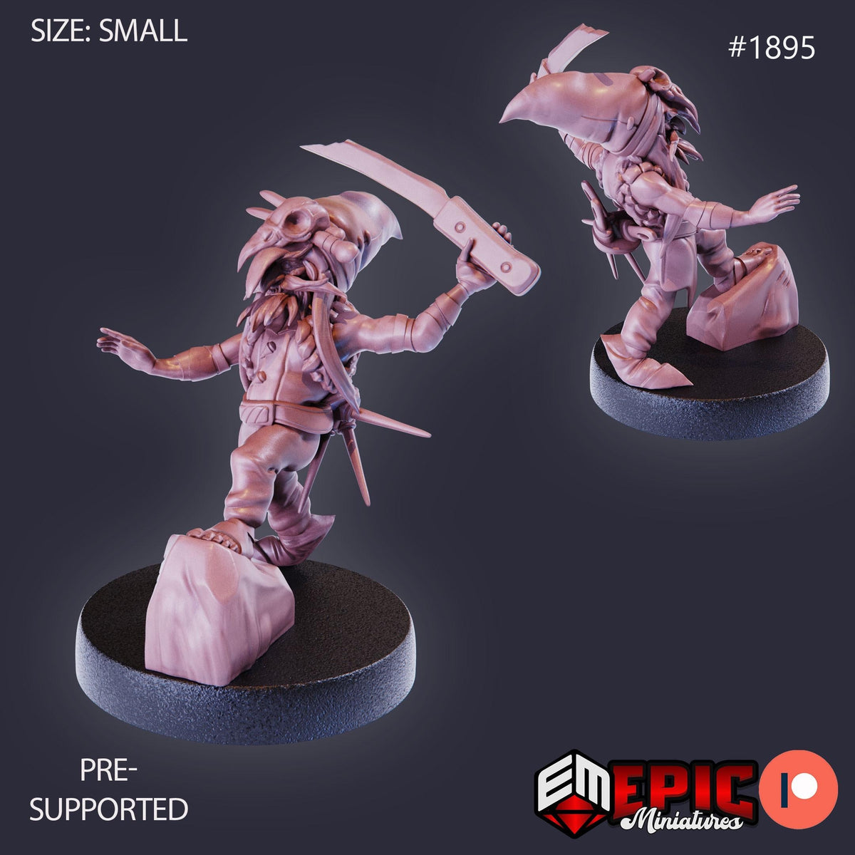 Goblin Redcap Option #1895 front DND miniature Extra Monster Pack 16k resin