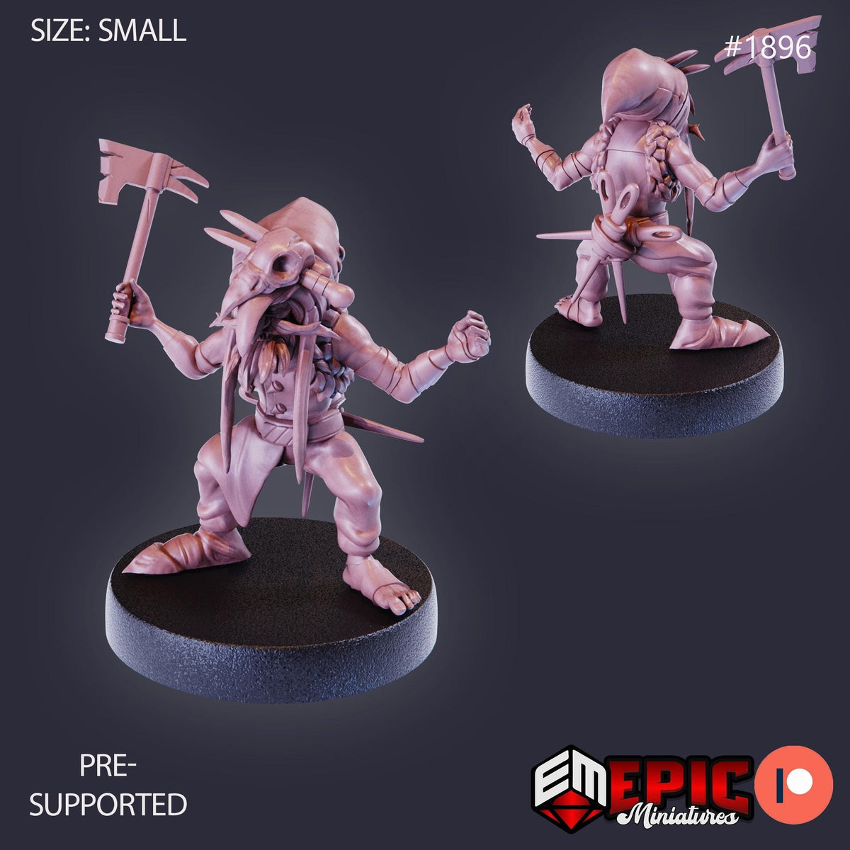 Goblin Redcap Option #1896 front DND miniature Extra Monster Pack 16k resin