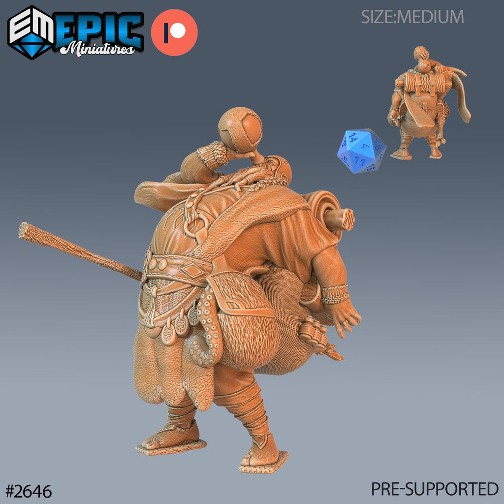 Wandering Merchant Option #2646 front DND miniature Little Folk 16k resin