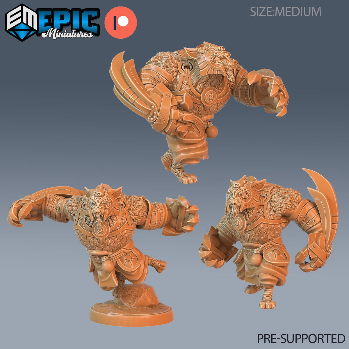 Armored Beast Set of 3 DND miniatures group photo Little Folk