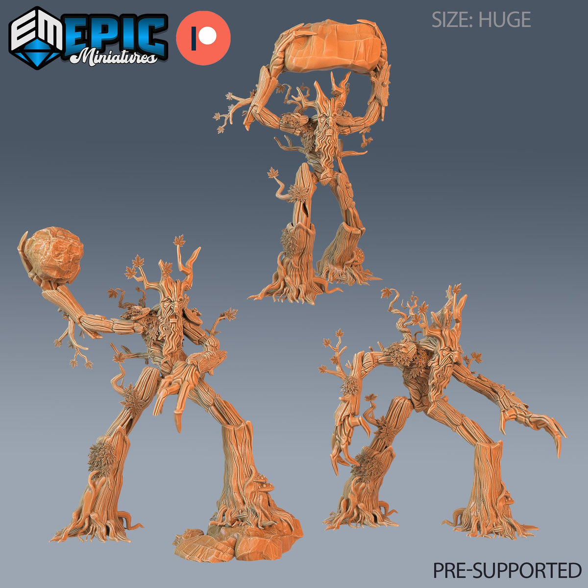 Treant Set of 3 DND miniatures group photo Little Folk