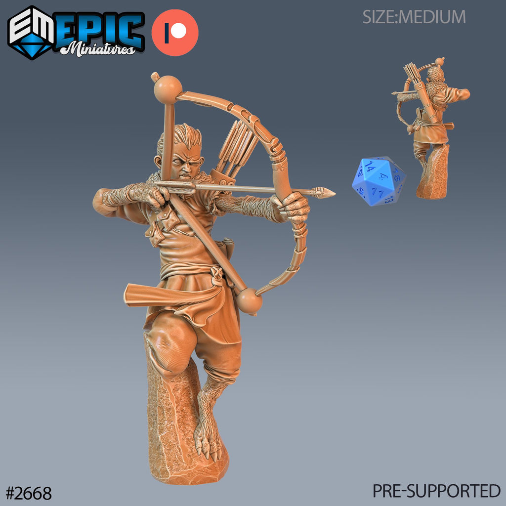 Halfling Skin Changer Option #2668 front DND miniature Little Folk 16k resin