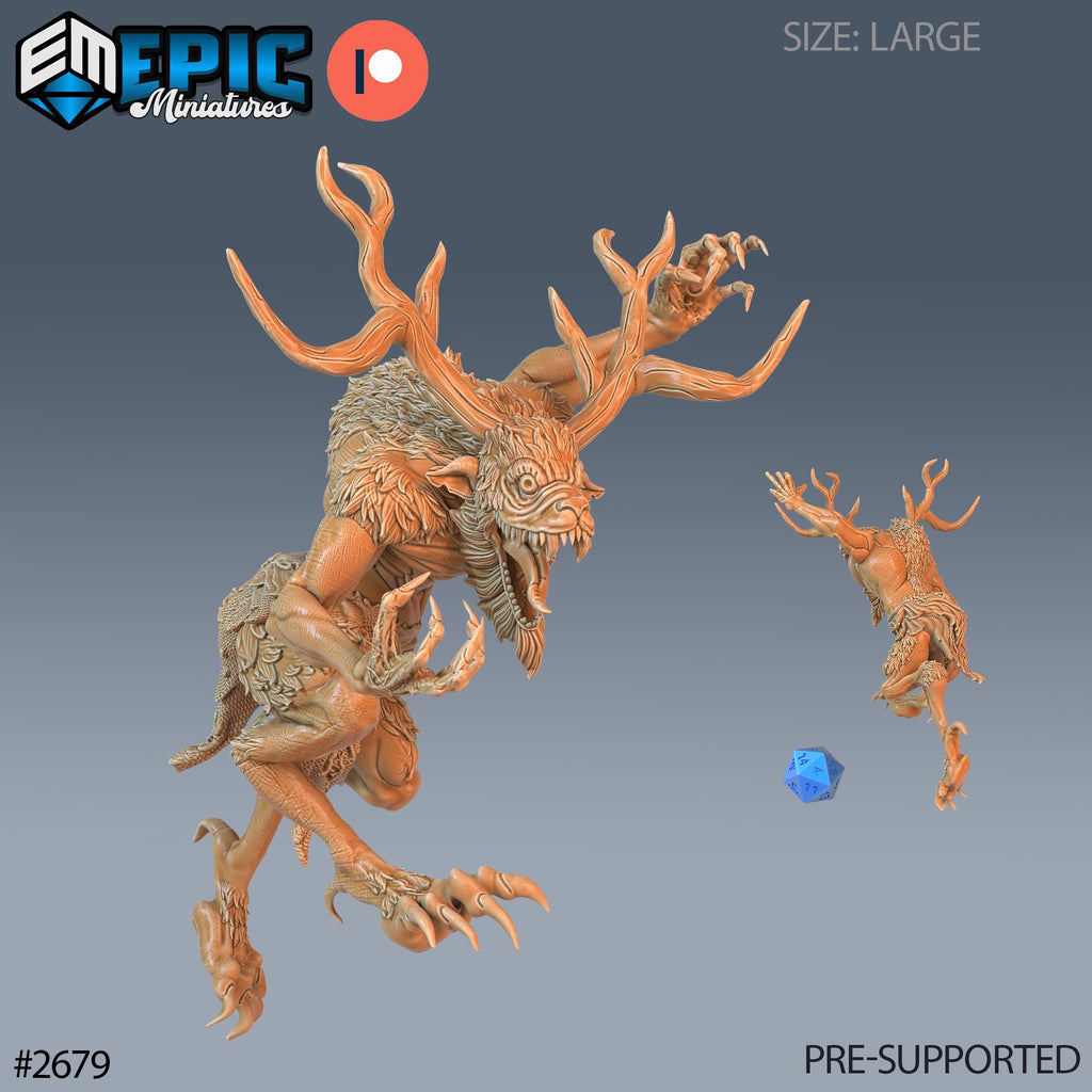 Wendigo Option #2679 front DND miniature Little Folk 16k resin