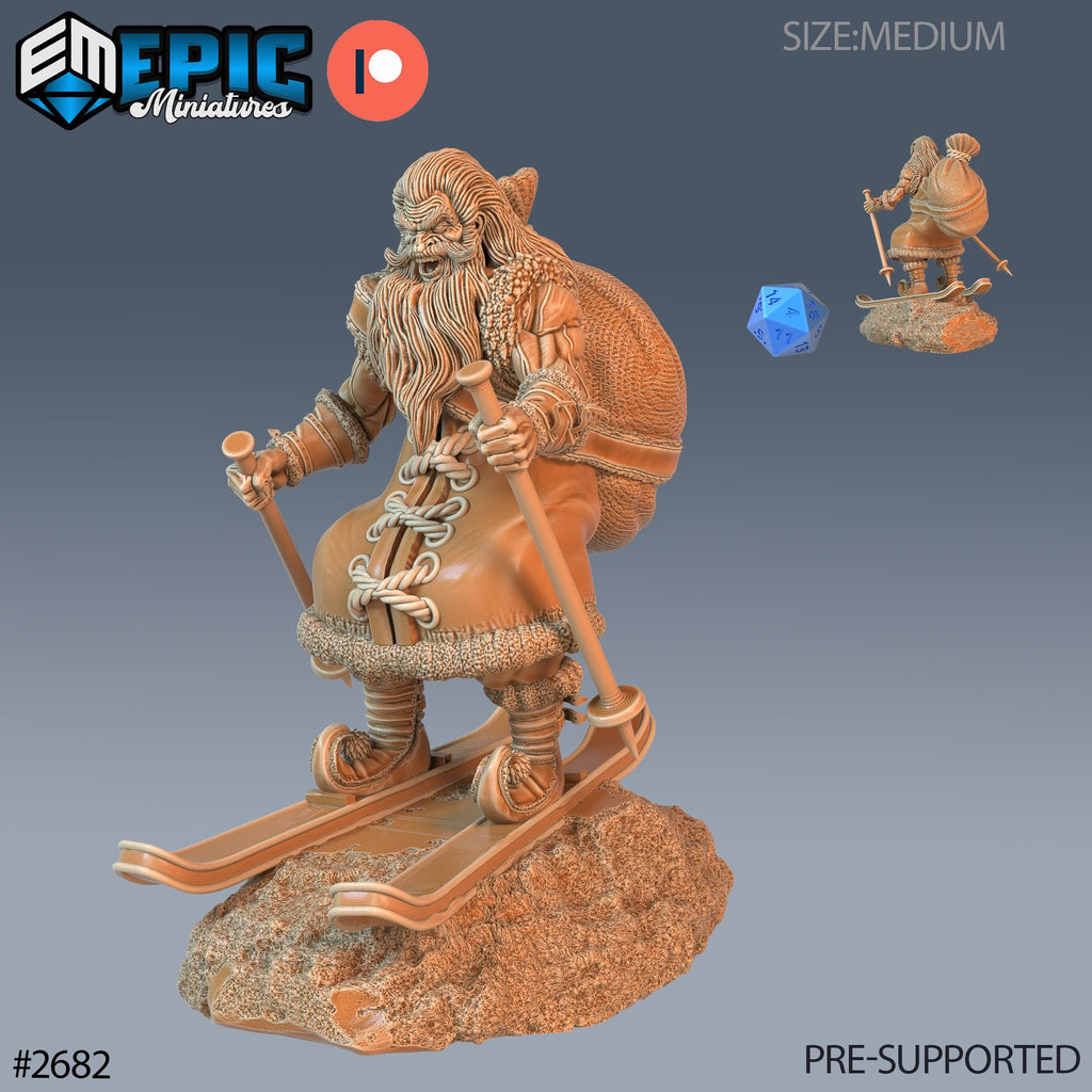 Santa Claus Option #2682 front DND miniature Wild Winter Holidays 16k resin
