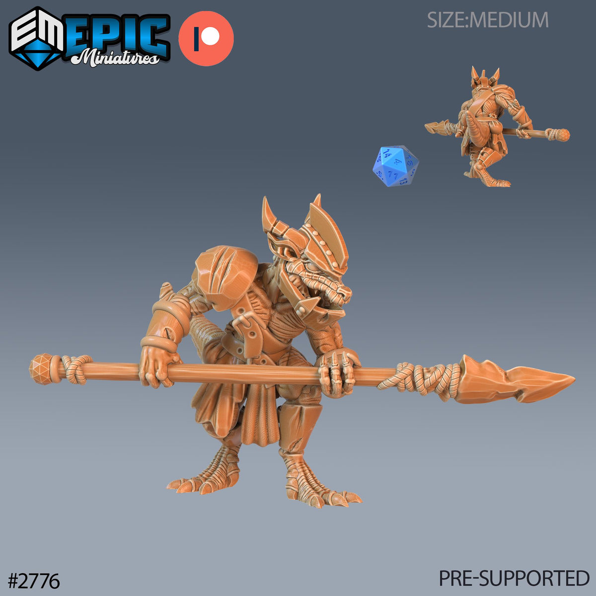 Kobold Tribe Option #2776 front DND miniature Reptiles of War 16k resin