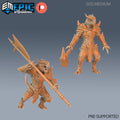 Dragonborn Warrior Set of 2 DND miniatures group photo Reptiles of War