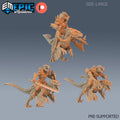Dragonborn Raptor Rider Set of 3 DND miniatures group photo Reptiles of War