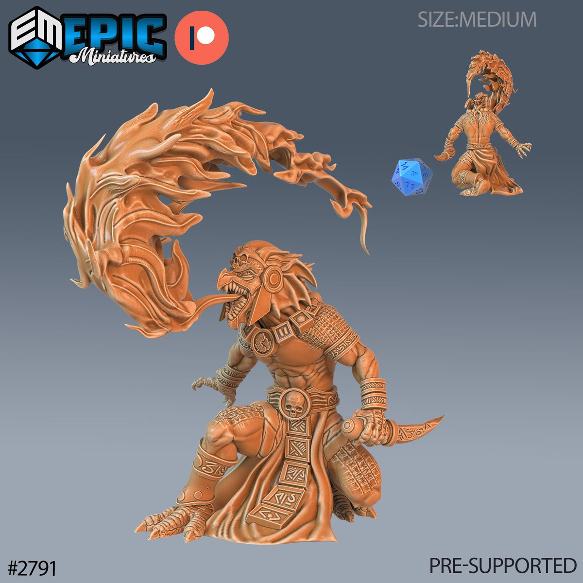 Dragon Kobold Option #2791 back DND miniature Reptiles of War 16k resin