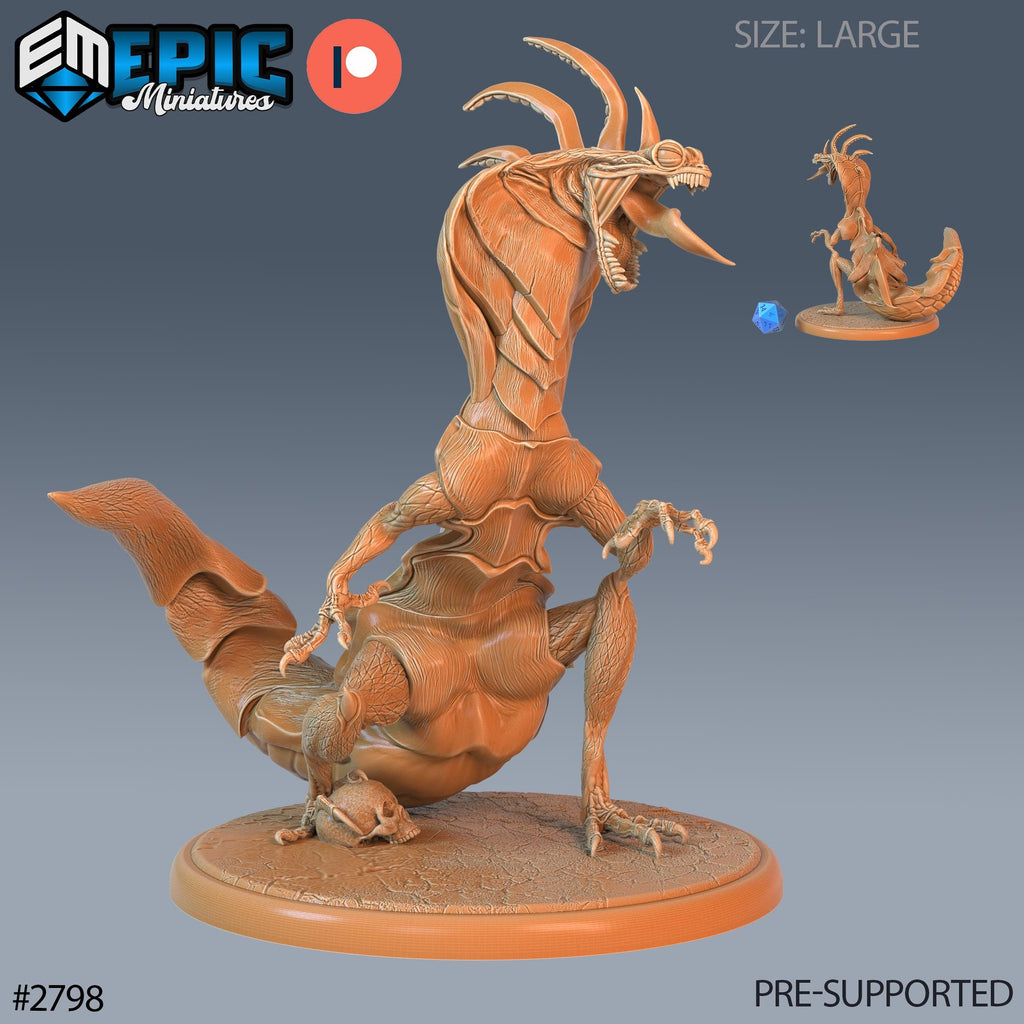 Cobra Lizard Option #2798 front DND miniature Reptiles of War 16k resin