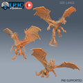 War Drake Set of 3 DND miniatures group photo Reptiles of War