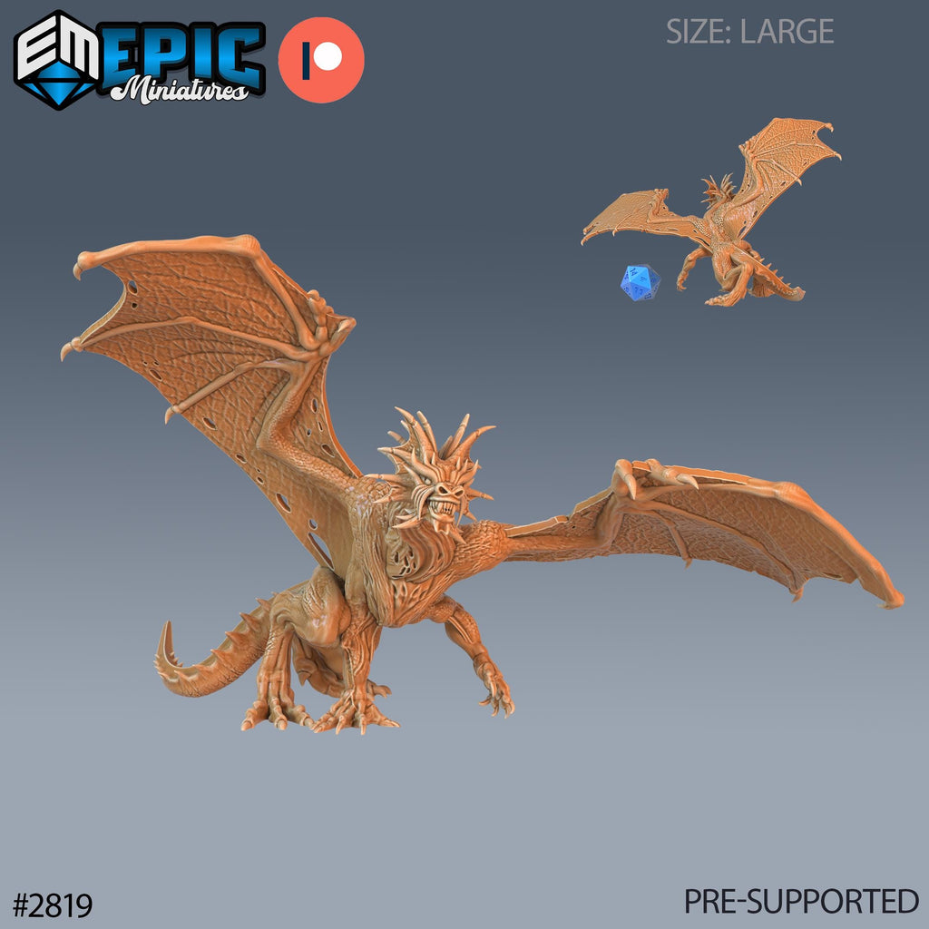 War Drake Option #2819 front DND miniature Reptiles of War 16k resin