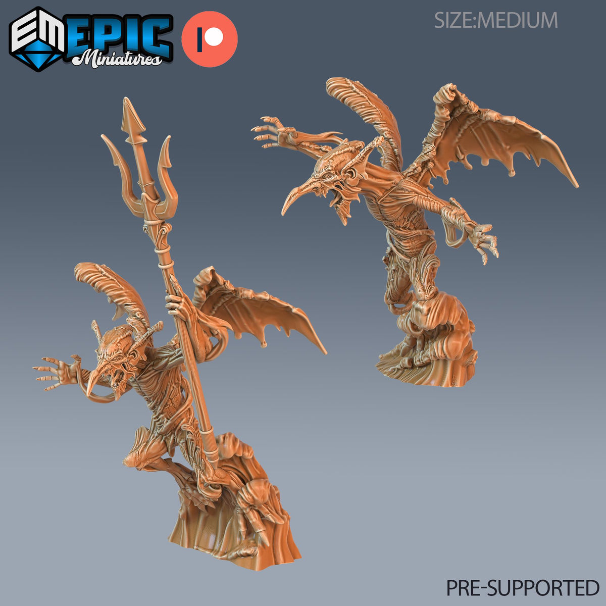 Water Mephit Set of 2 DND miniatures group photo Aquatic Journey