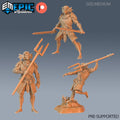 Triton Warrior Set of 3 DND miniatures group photo Aquatic Journey