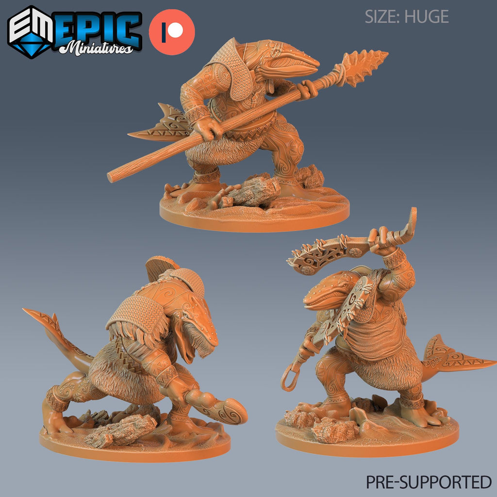Whale Folk Set of 3 DND miniatures group photo Aquatic Journey