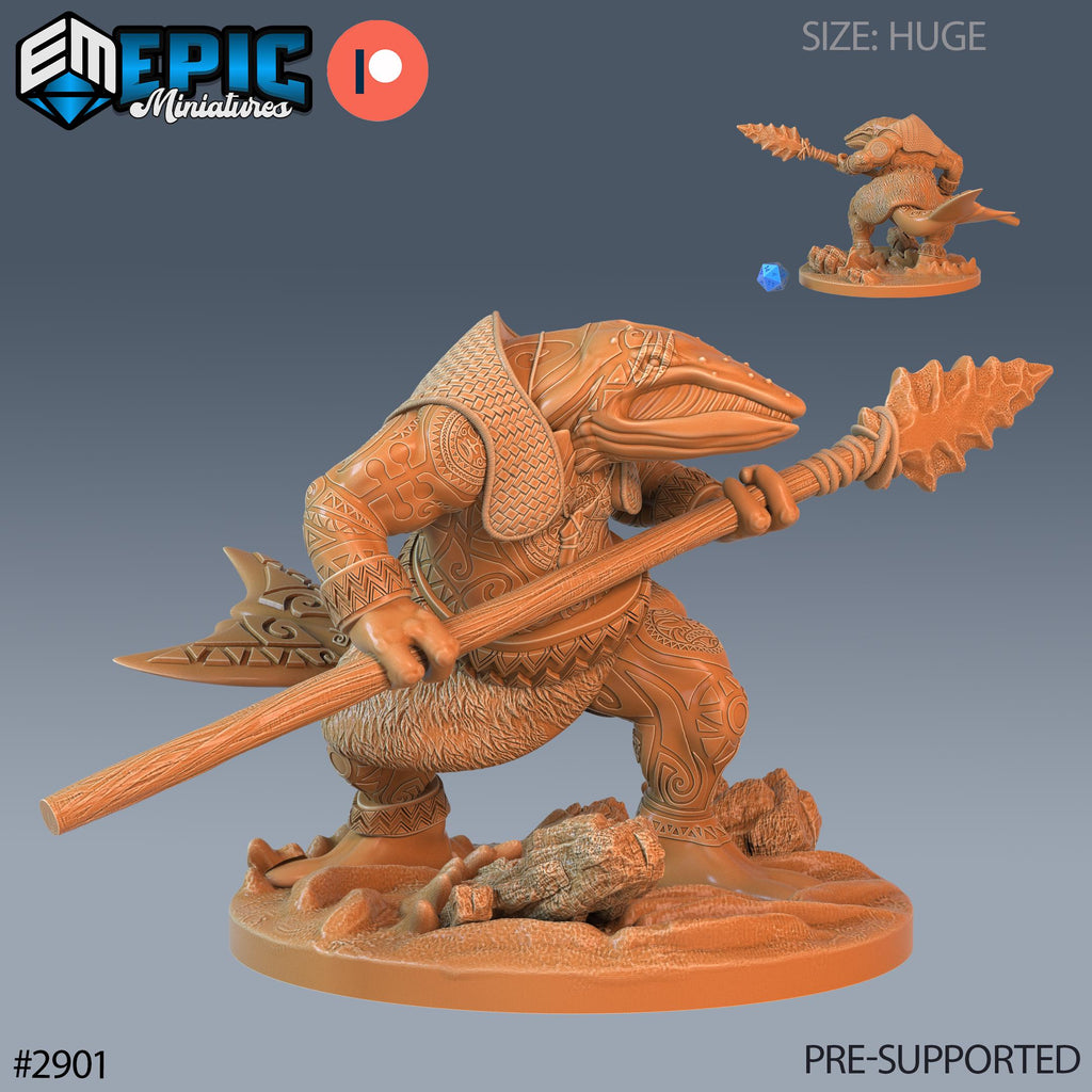 Whale Folk Option #2901 front DND miniature Aquatic Journey 16k resin