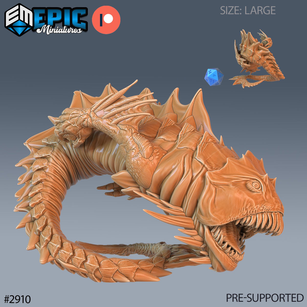 Deep Sea Predator Option #2910 front DND miniature Aquatic Journey 16k resin