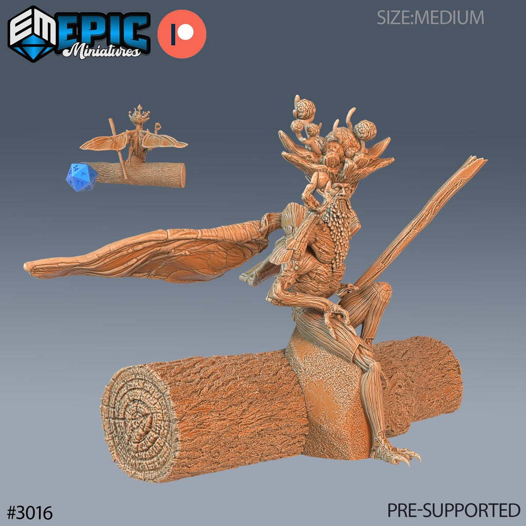 Ancient Spore Druid Option #3016 front DND miniature Eternal Fungi 16k resin