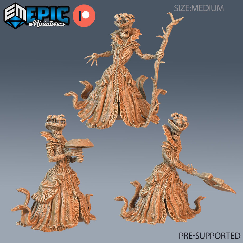 Fungus Queen Set of 3 DND miniatures group photo Eternal Fungi