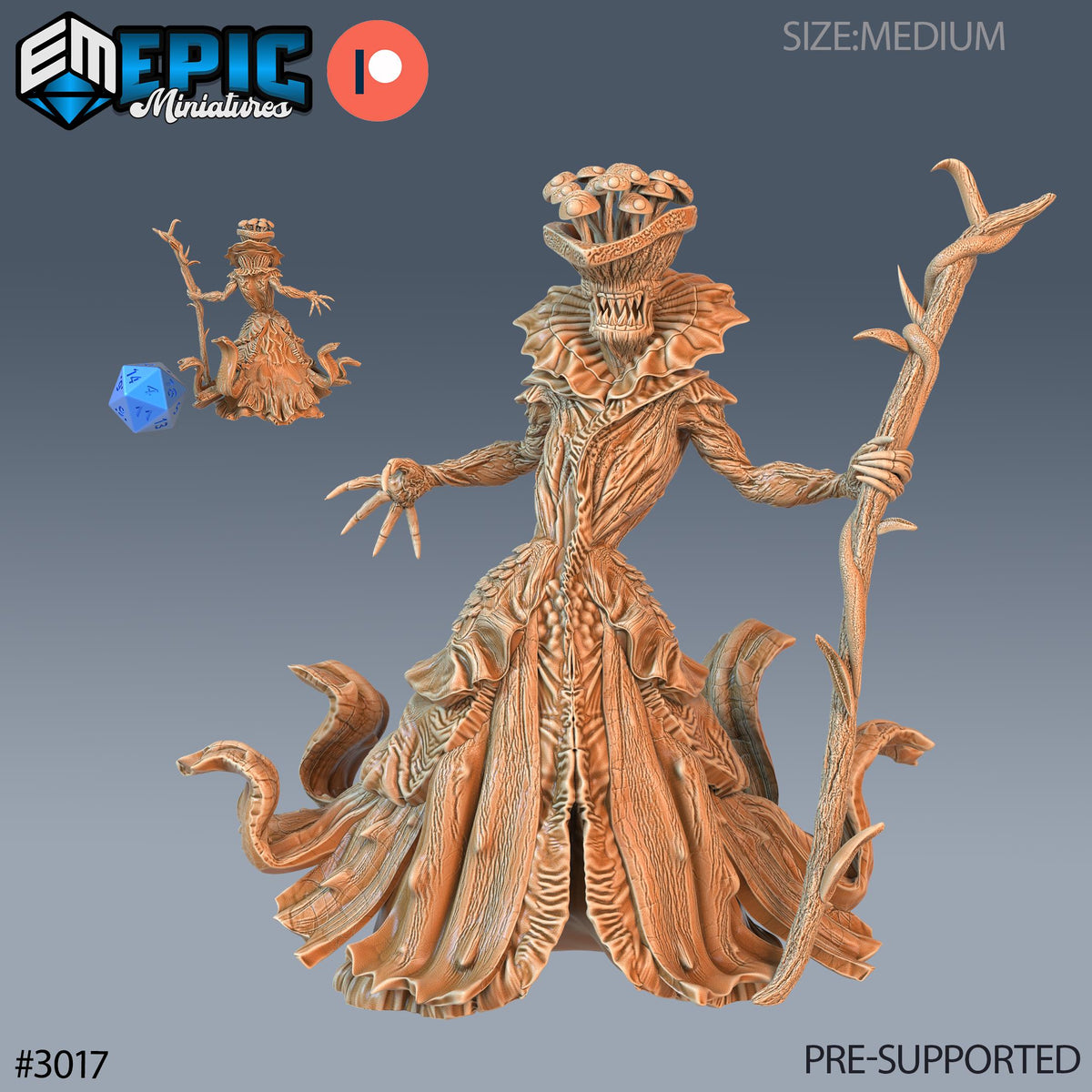 Fungus Queen Option #3017 front DND miniature Eternal Fungi 16k resin