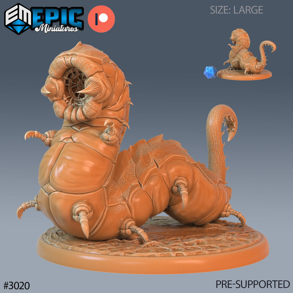 Carrion Worm Option #3020 front DND miniature Eternal Fungi 16k resin