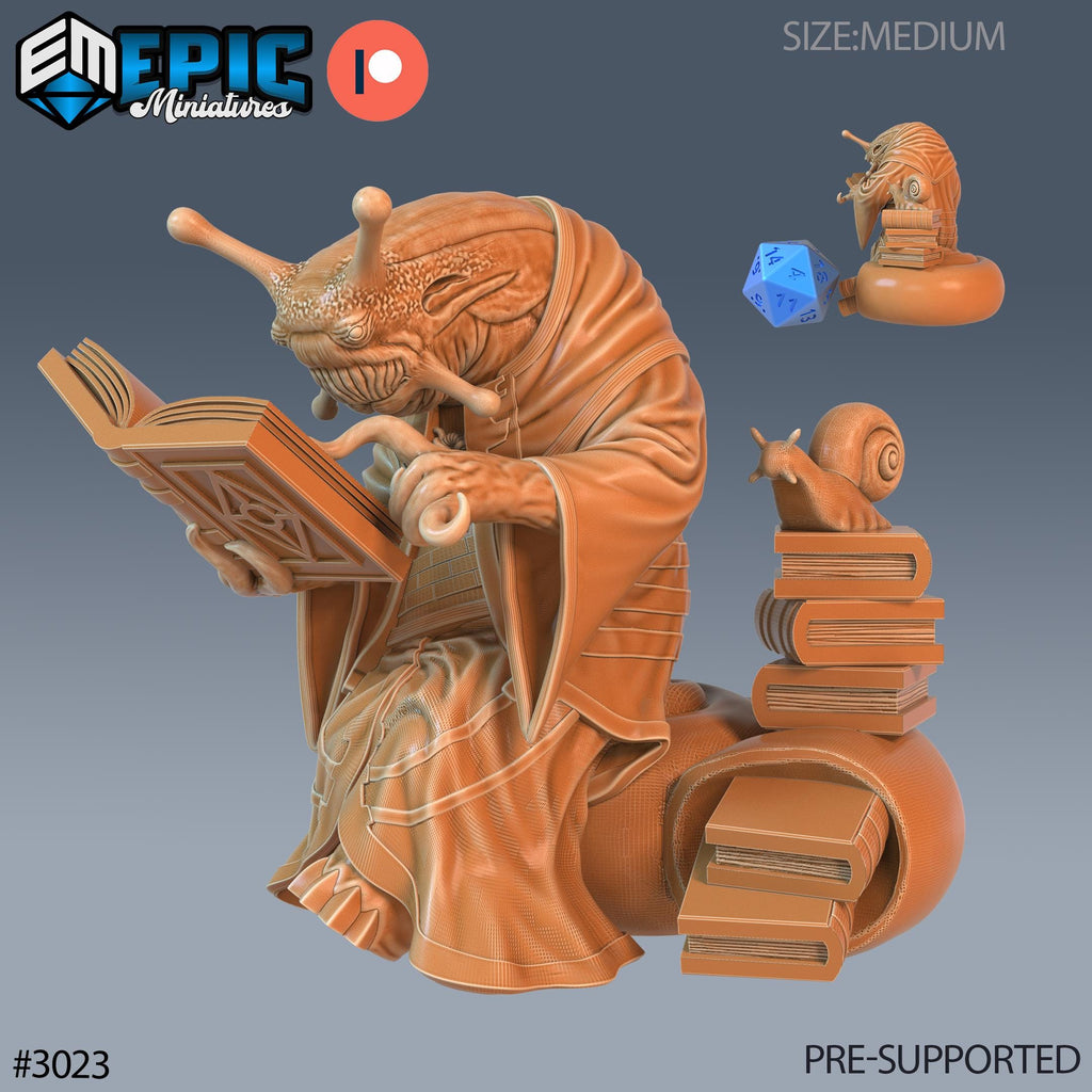 Snail Mage Option #3023 front DND miniature Eternal Fungi 16k resin