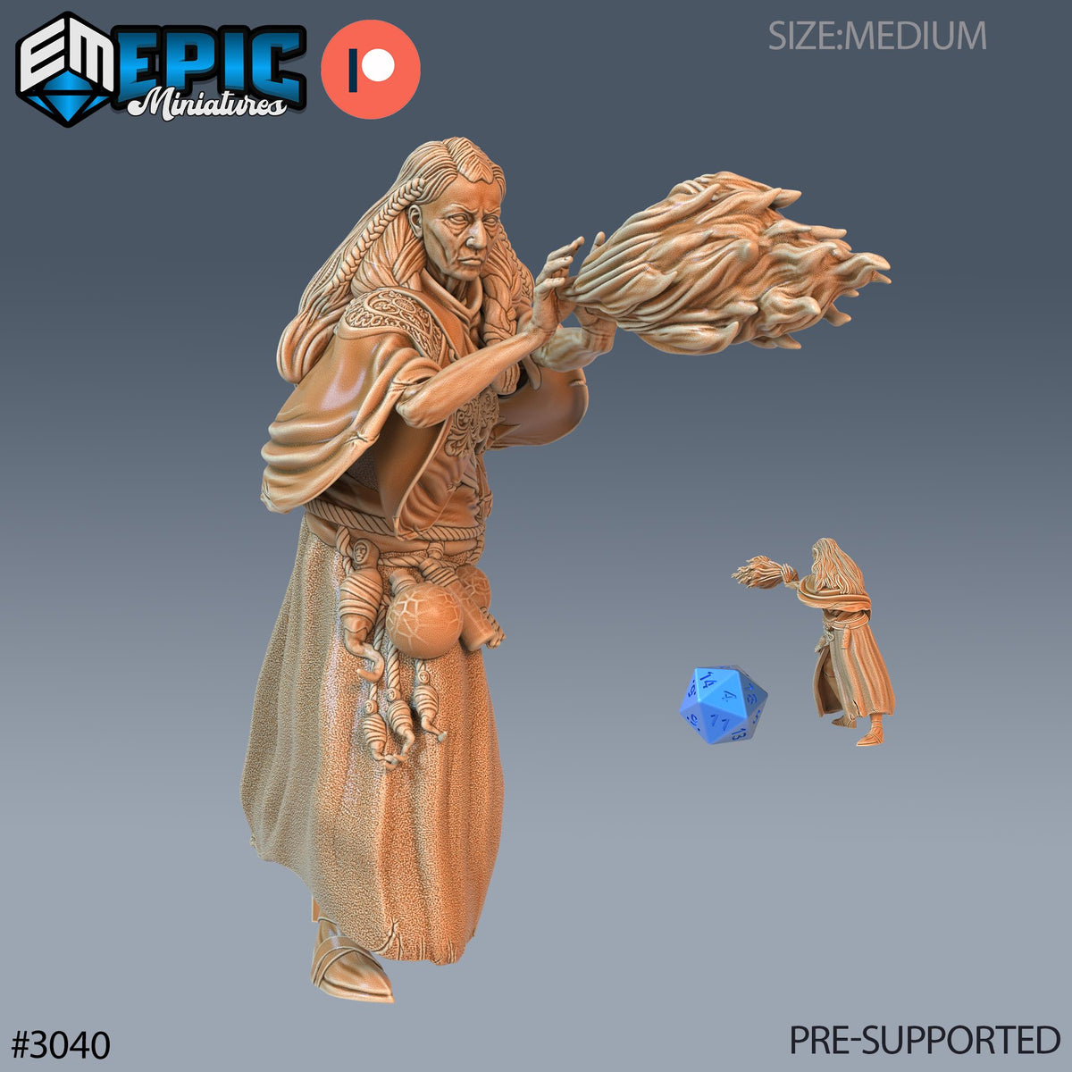 Swamp Hag Option #3040 front DND miniature Eternal Fungi 16k resin