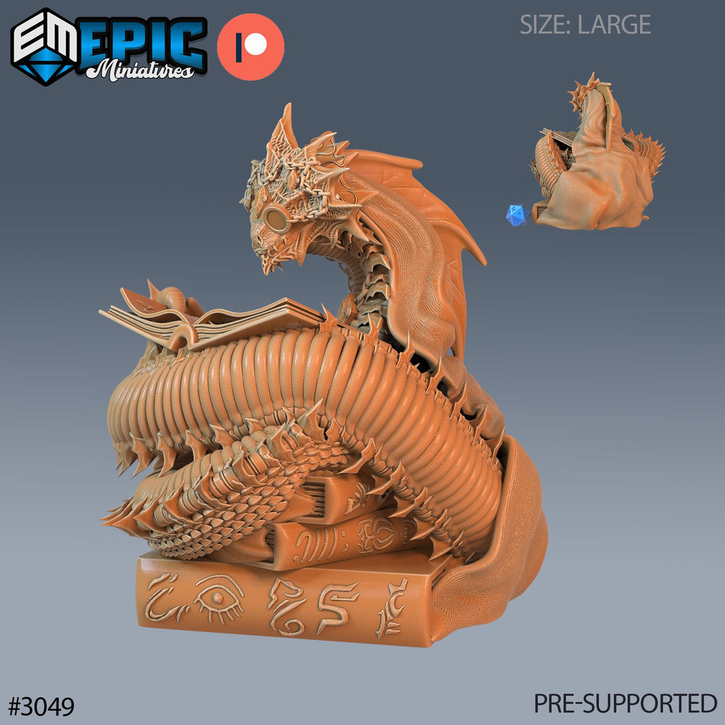 Giant Summoned Snake Option #3049 front DND miniature Eternal Fungi 16k resin