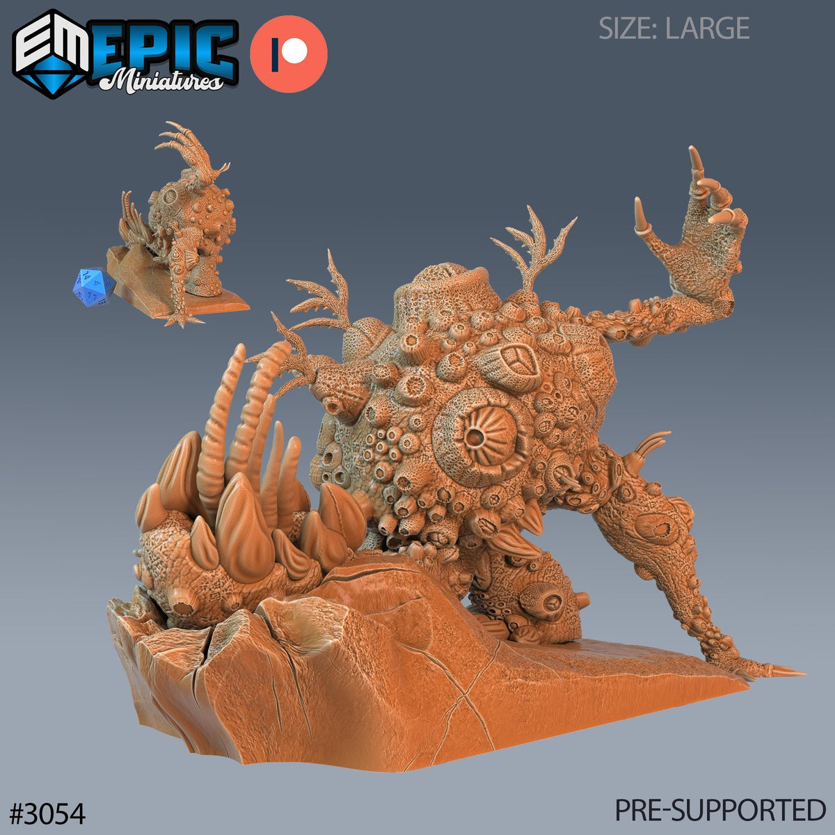 Fungus Golem Option #3054 front DND miniature Eternal Fungi 16k resin