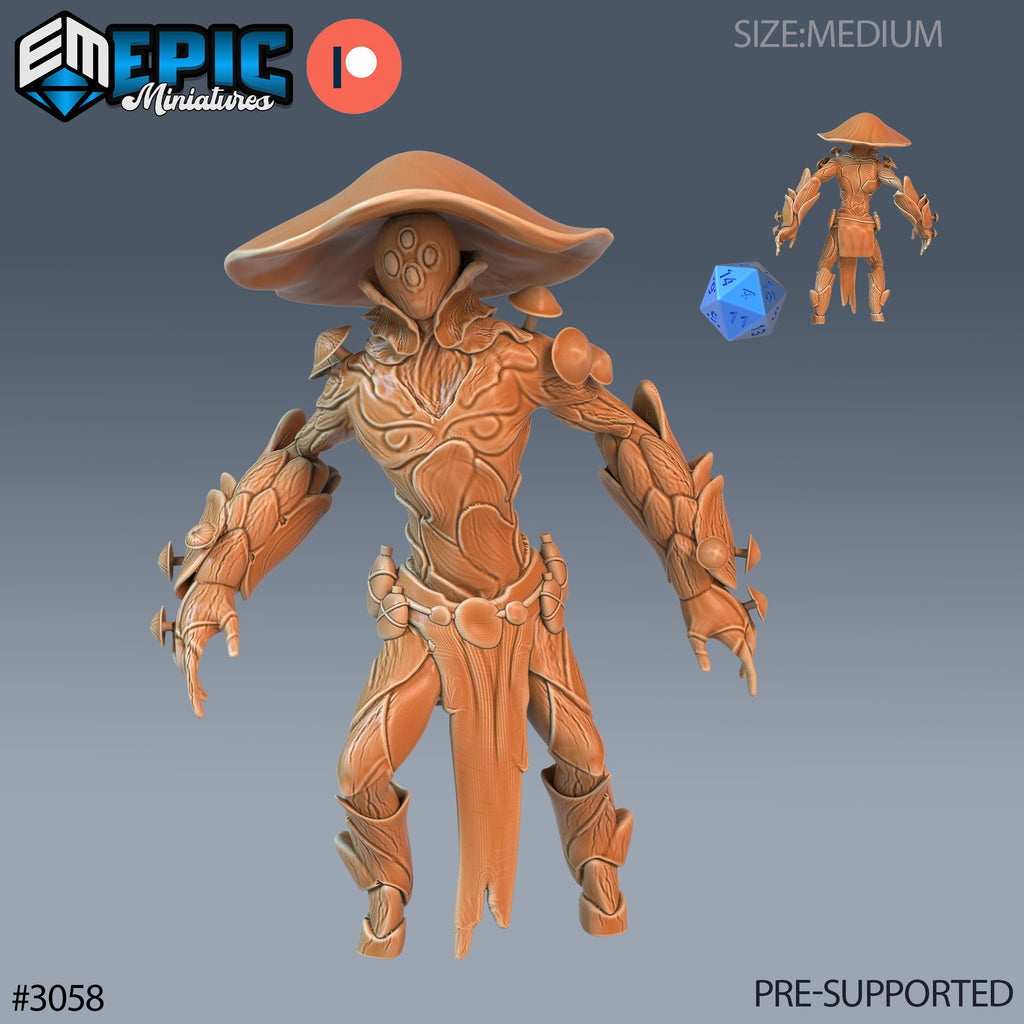 Mushroom Folk Option #3058 (2) front DND miniature Eternal Fungi 16k resin