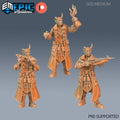 Tiefling Rogue Player Character Set of 3 DND miniatures group photo Sunrise Tavern