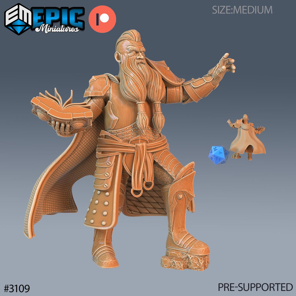 Dwarf Cleric Player Character Option #3109 front DND miniature Sunrise Tavern 16k resin