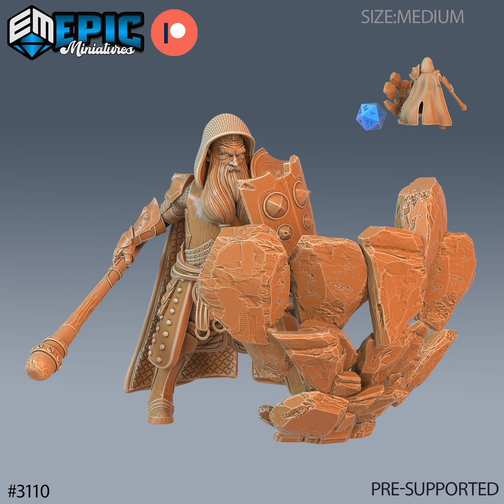 Dwarf Cleric Player Character Option #3110 front DND miniature Sunrise Tavern 16k resin