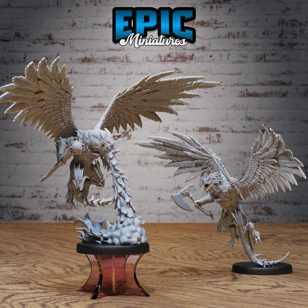 Winged Half Dragon Option #3161 front DND miniature Dragons Reign 16k resin