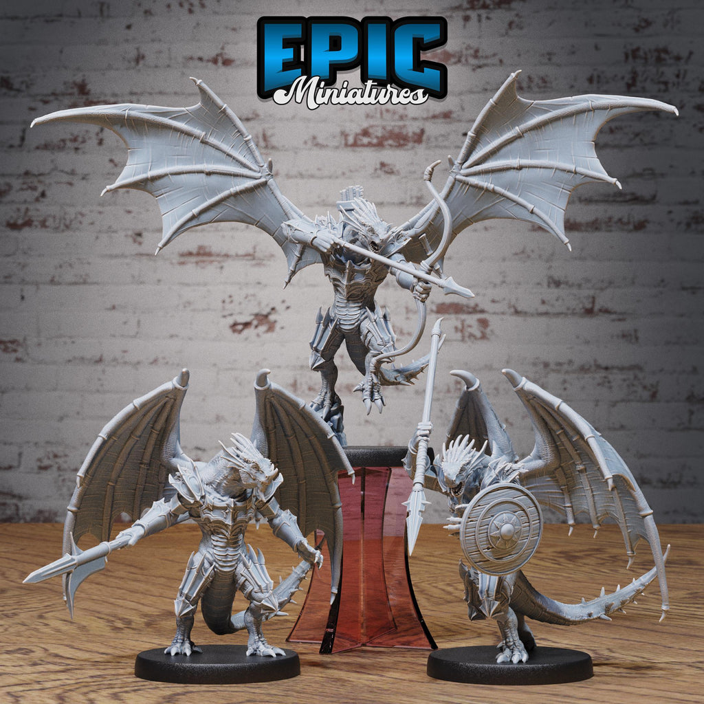 Winged Half Dragon Option #3162 front DND miniature Dragons Reign 16k resin