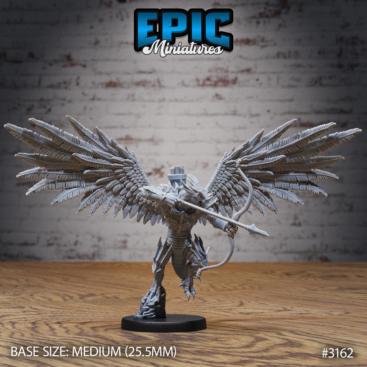 Winged Half Dragon Option #3163 back DND miniature Dragons Reign 16k resin