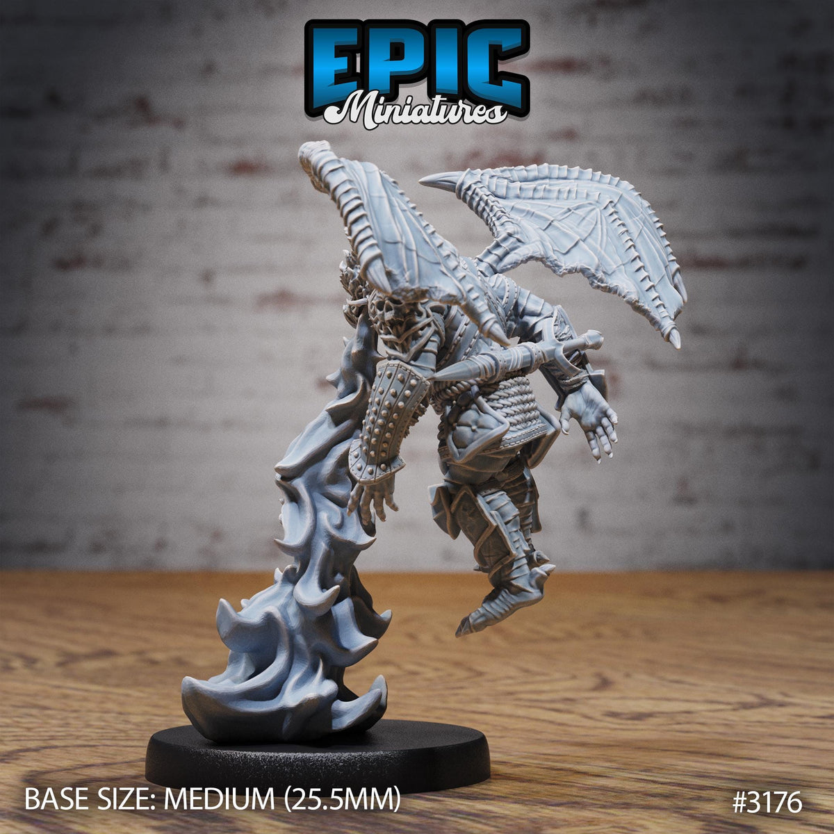 Dragonborn Warrior Option #3176 back DND miniature Dragons Reign 16k resin