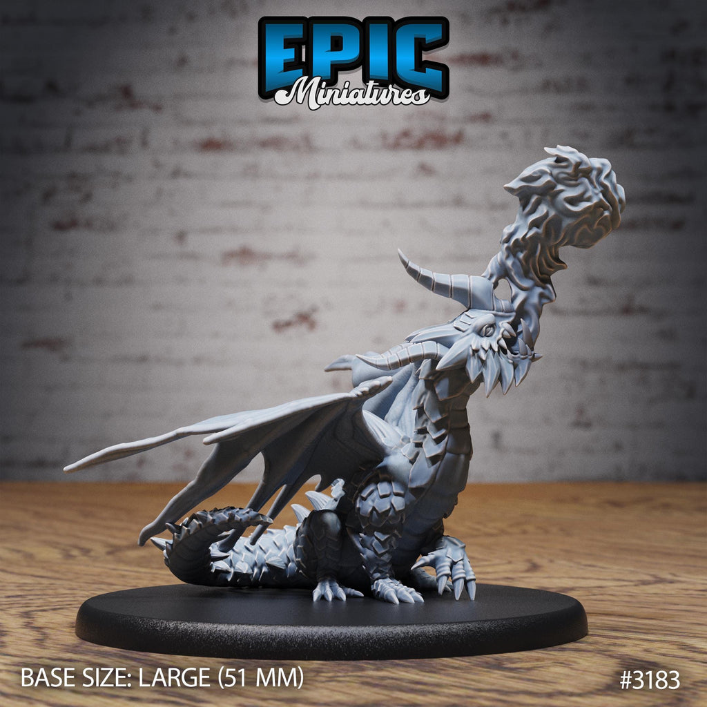 Young Horn Dragon Option #3183 front DND miniature Dragons Reign 16k resin