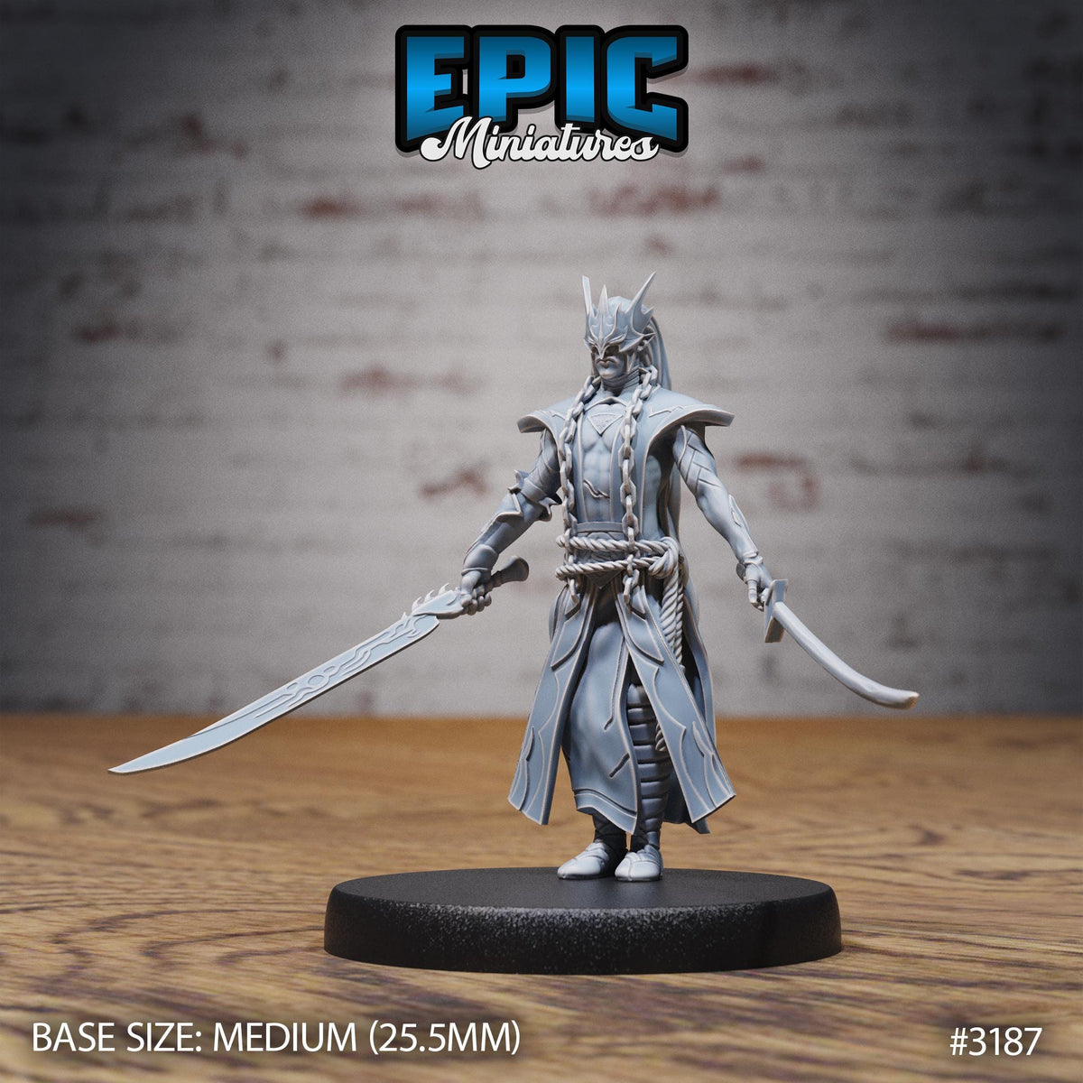 Hunters Guild Elven Red Mage Option #3187 front DND miniature Dragons Reign 16k resin