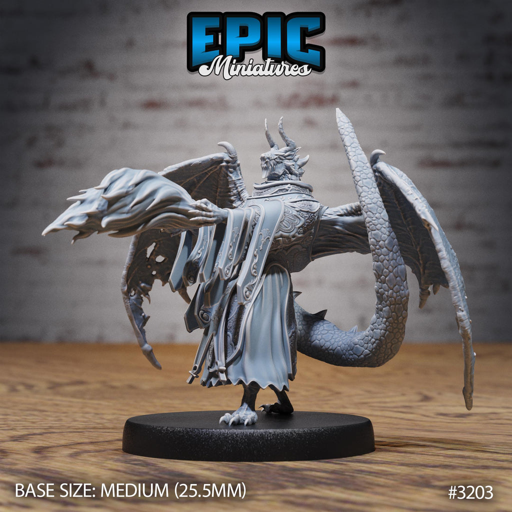 Hunters Guild Bahamut Cleric Option #3203 front DND miniature Dragons Reign 16k resin