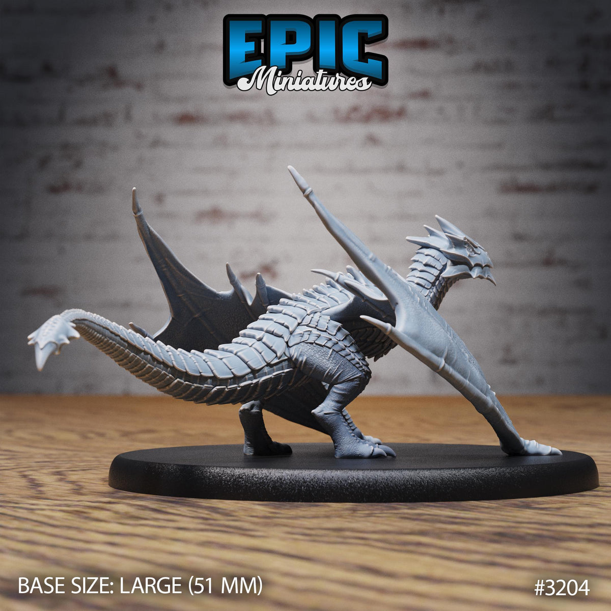 Wyvern Classic Option #3205 front DND miniature Dragons Reign 16k resin