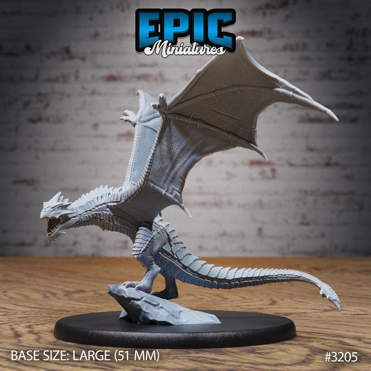 Wyvern Classic Option #3205 back DND miniature Dragons Reign 16k resin