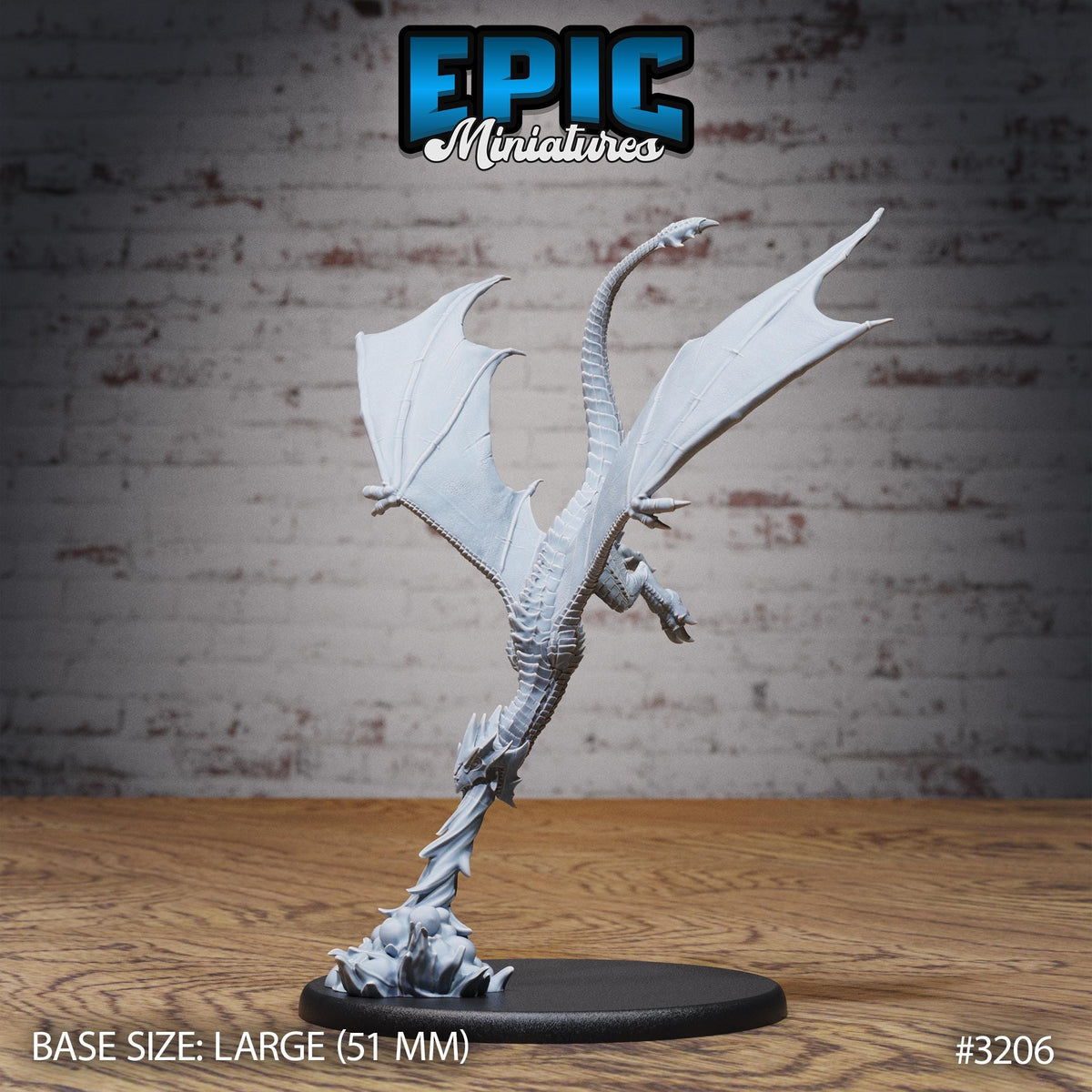 Wyvern Classic Option #3206 back DND miniature Dragons Reign 16k resin