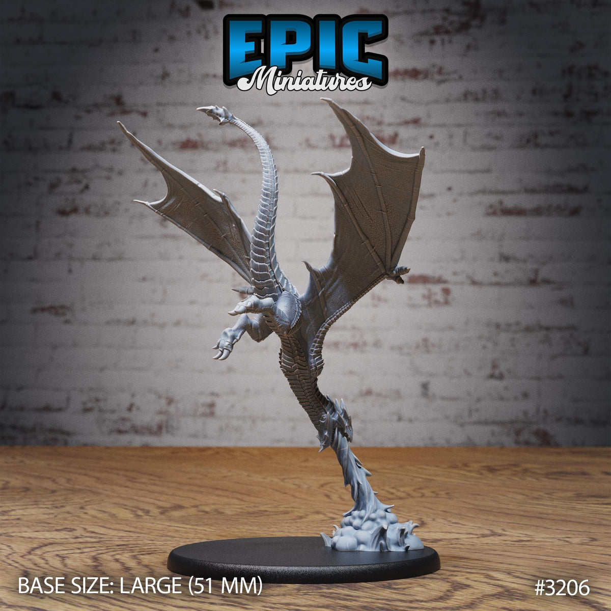 Wyvern Classic Option #3207 front DND miniature Dragons Reign 16k resin