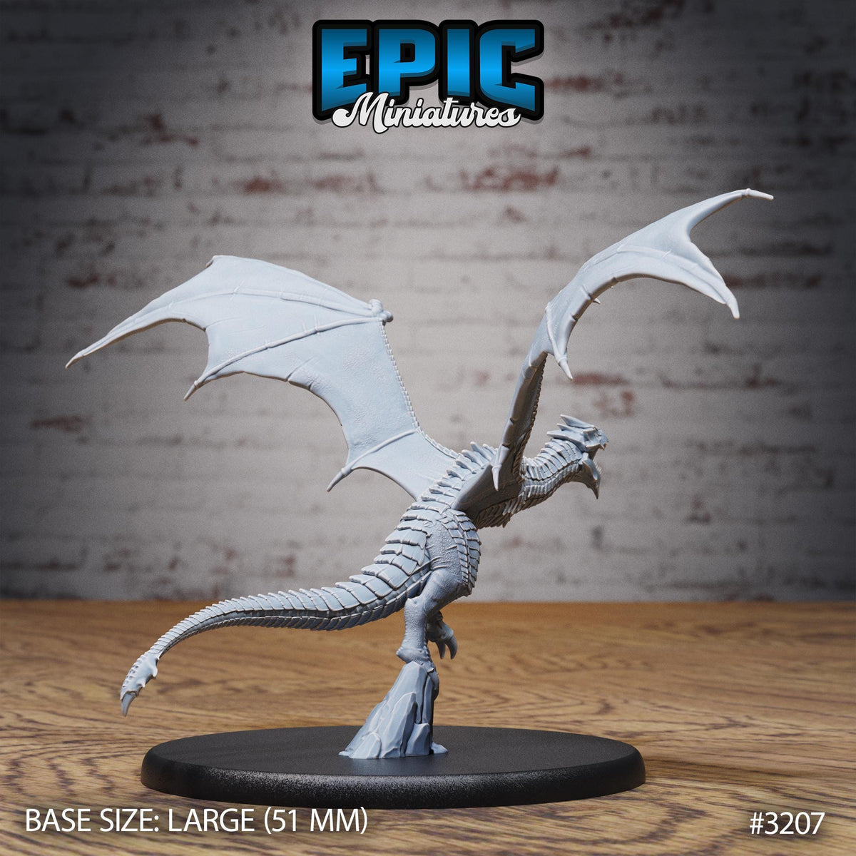 Wyvern Classic Option #3208 front DND miniature Dragons Reign 16k resin