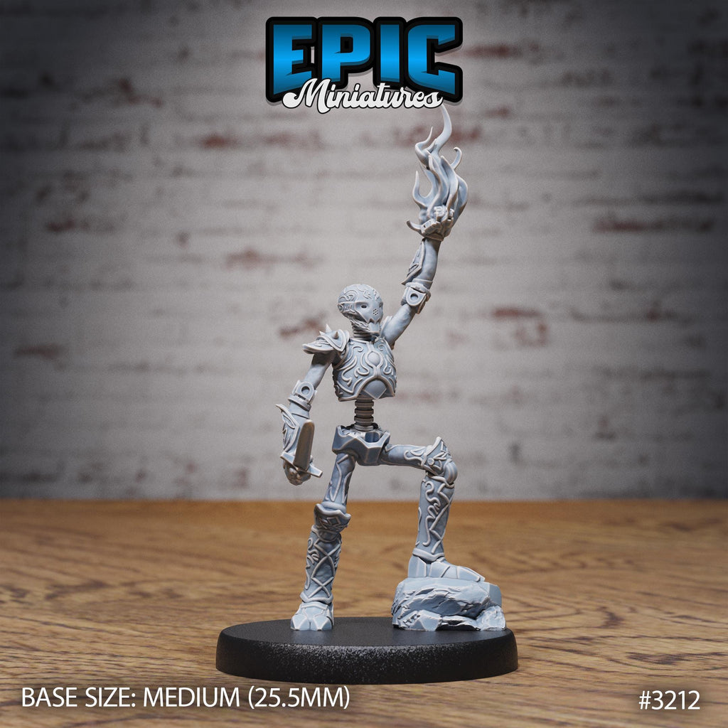 Stripped War Construct Option #3212 front DND miniature Steam Inventions 16k resin