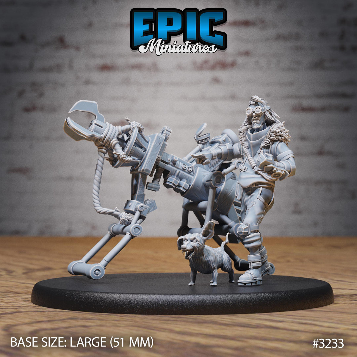 Artificer Flynn Option #3233 front DND miniature Steam Inventions 16k resin