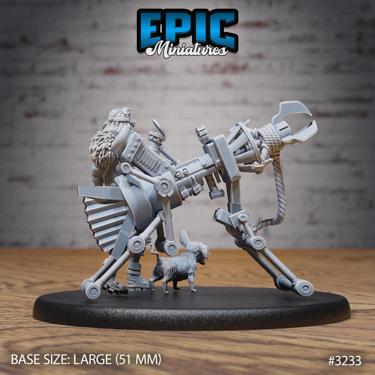 Artificer Flynn Option #3233 back DND miniature Steam Inventions 16k resin