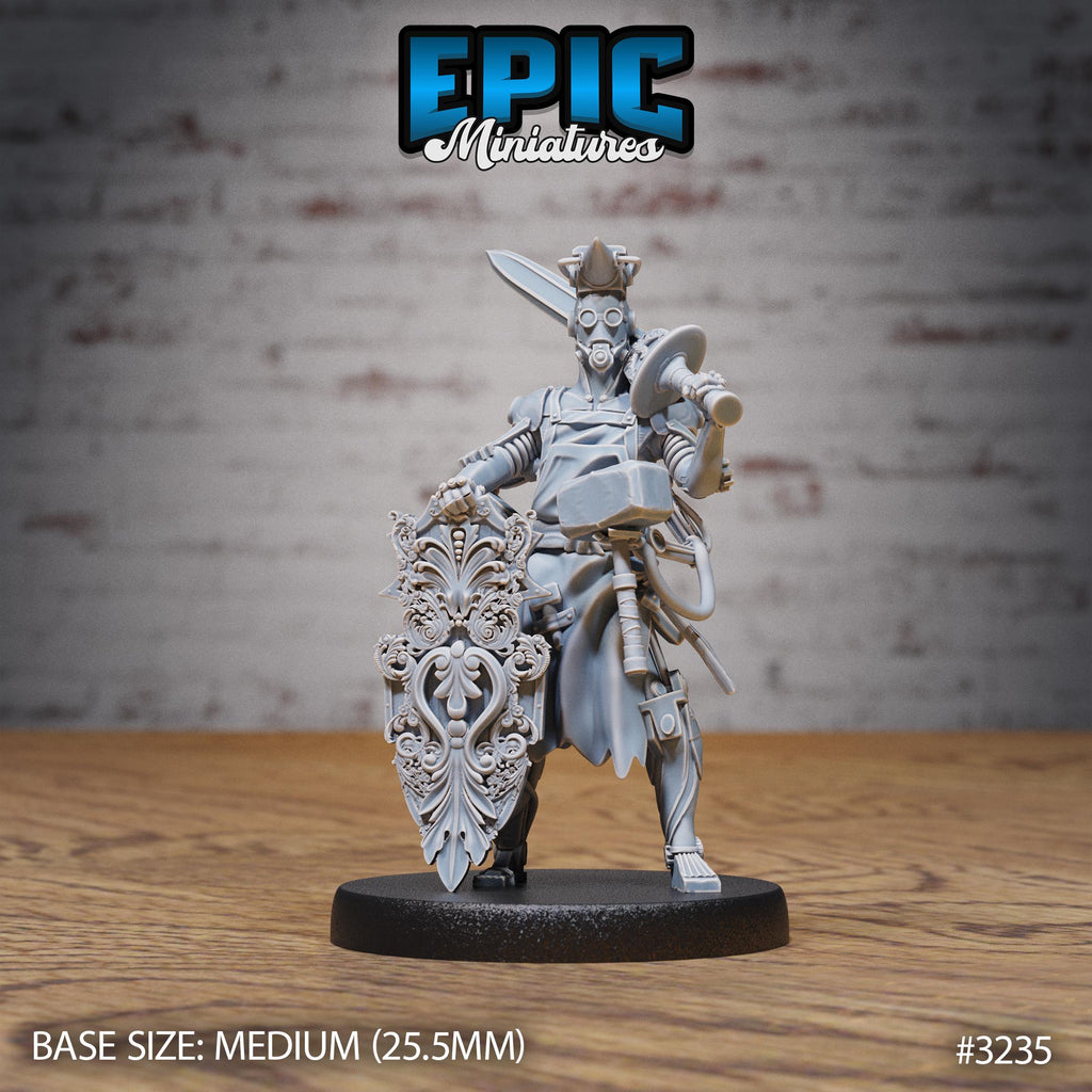 Construct Blacksmith Option #3235 front DND miniature Steam Inventions 16k resin