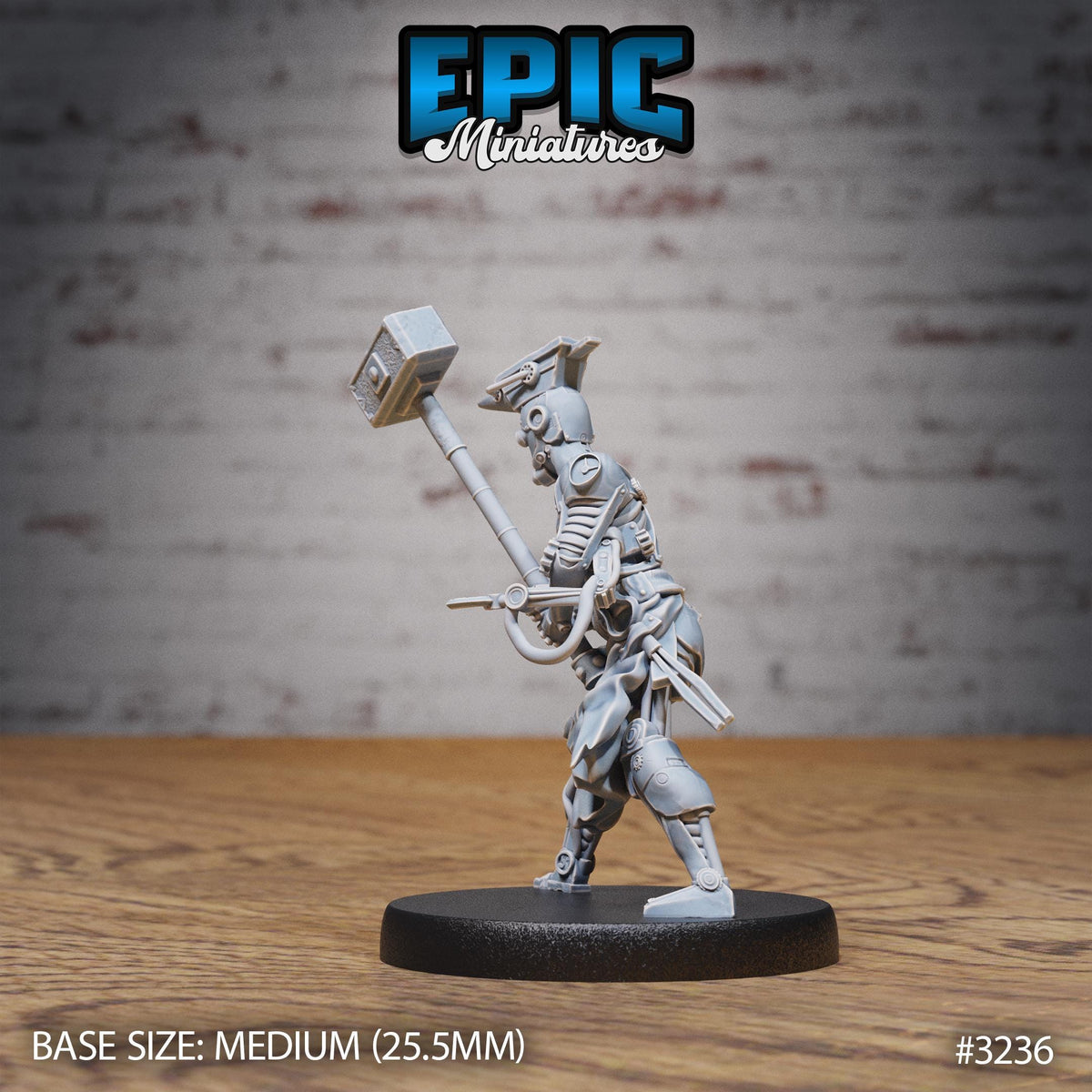 Construct Blacksmith Option #3236 back DND miniature Steam Inventions 16k resin
